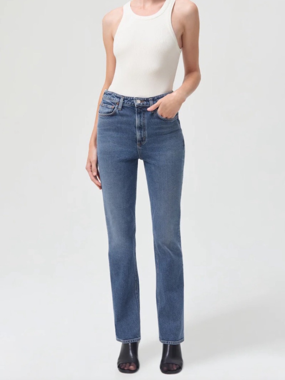 AGOLDE Vintage High Rise Bootcut Jean in Prophecy - Picture 2 of 14